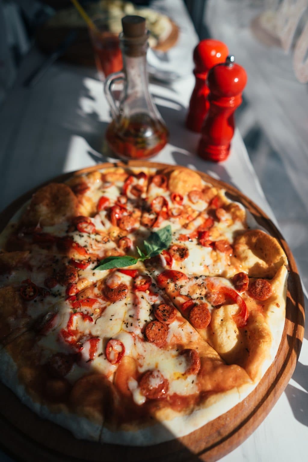 pizza on the table